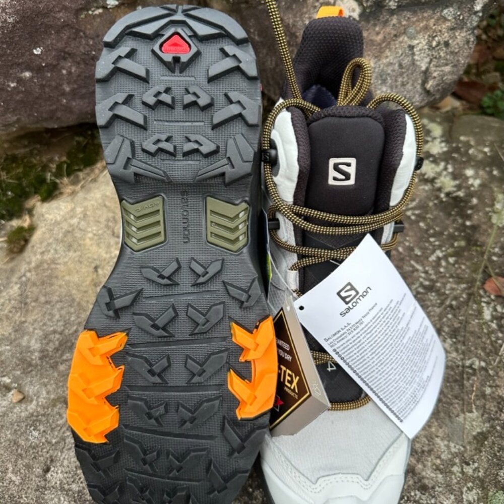 Salomon X Ultra 4 Mid GTX Men's Size 8.5 Lunar Rock/Magnet Butterscotch - Picture 3 of 4